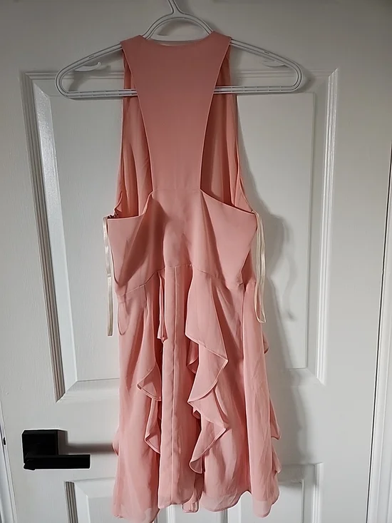 BCBGeneration Blush Pink Ruffle Mini Dress - Picture 2 of 5